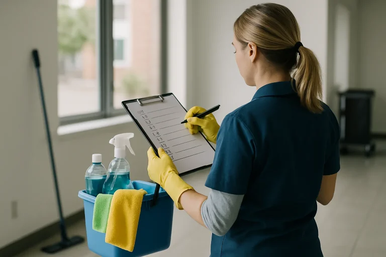 Équipe de nettoyage dans un appartement à Lambersart, démontrant leur expertise.