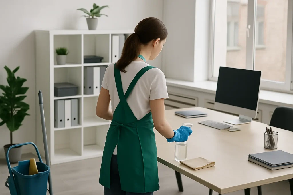 Des professionnels du nettoyage à Auby nettoient un appartement avec des équipements modernes.