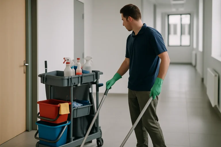 Équipe de nettoyage professionnelle dans un appartement à Billy-Montigny.